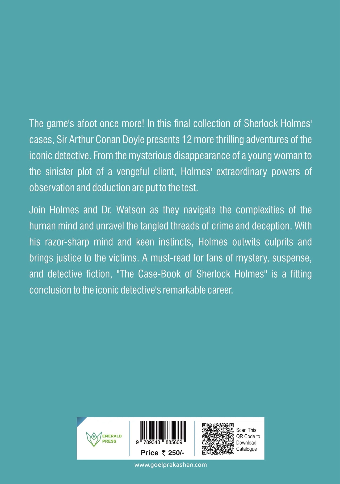 The Case Book of Sherlock Holmes by Sir Arthur Conan Doyle