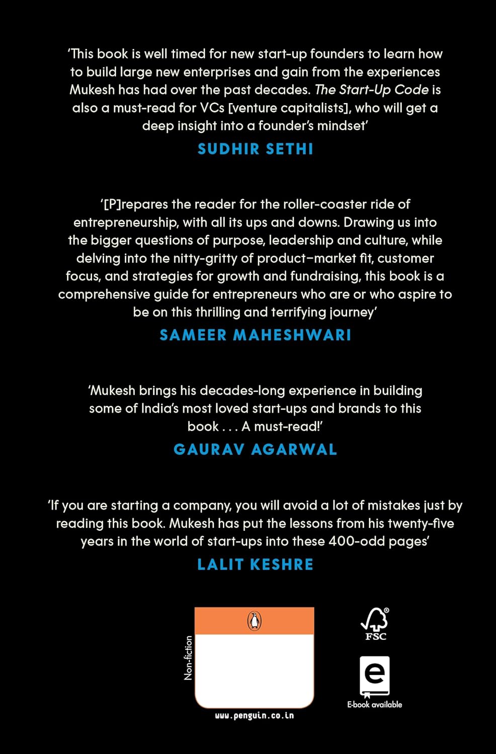 The Start-Up Code (English): Taking Your Company from Seed to Scale by Mukesh Bansal