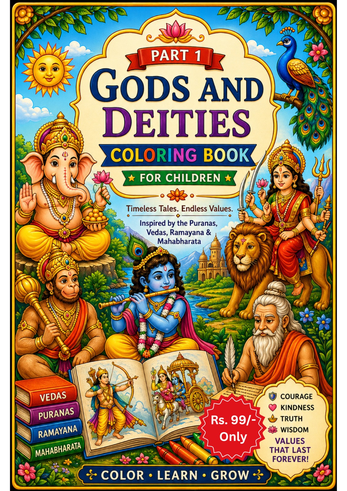 Colouring Book – Gods of India (Gods & Deities): Virasat Young Explorers Series