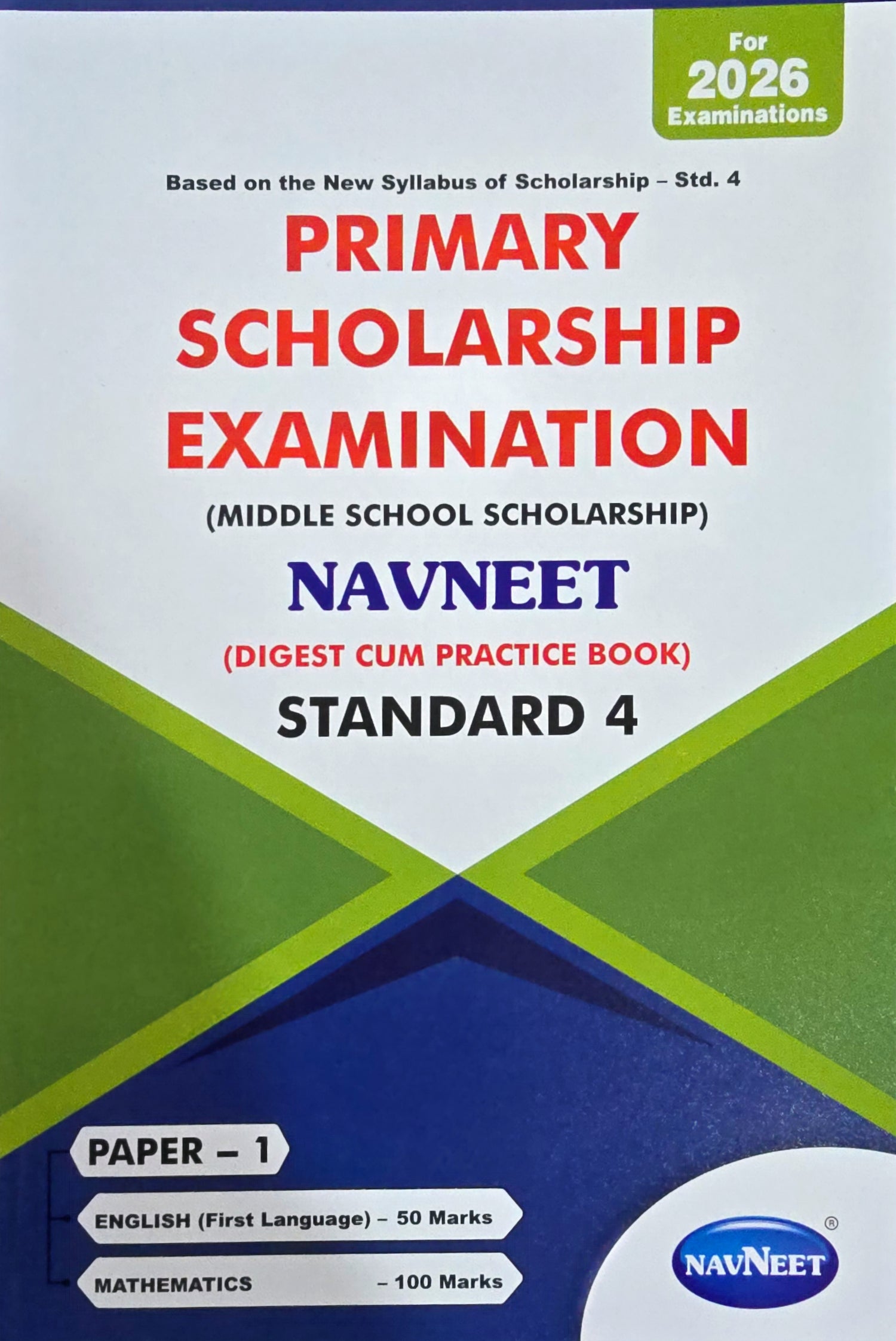 Navneet Primary Scholarship Examination book for Standard 4