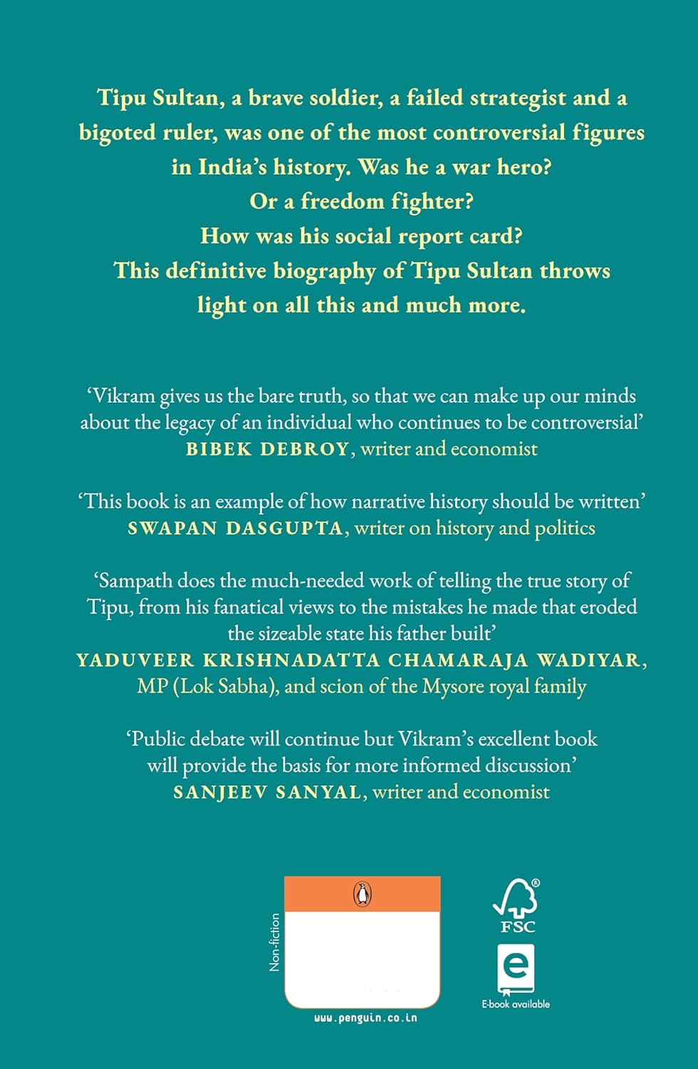 Tipu Sultan: The Saga of Mysore's Interregnum (1760–1799) by Vikram Sampath